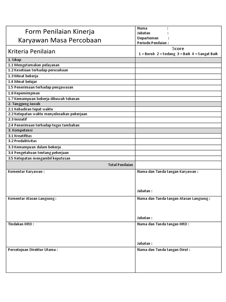 Contoh Format Job Description Karyawan Excel - ID Aplikasi