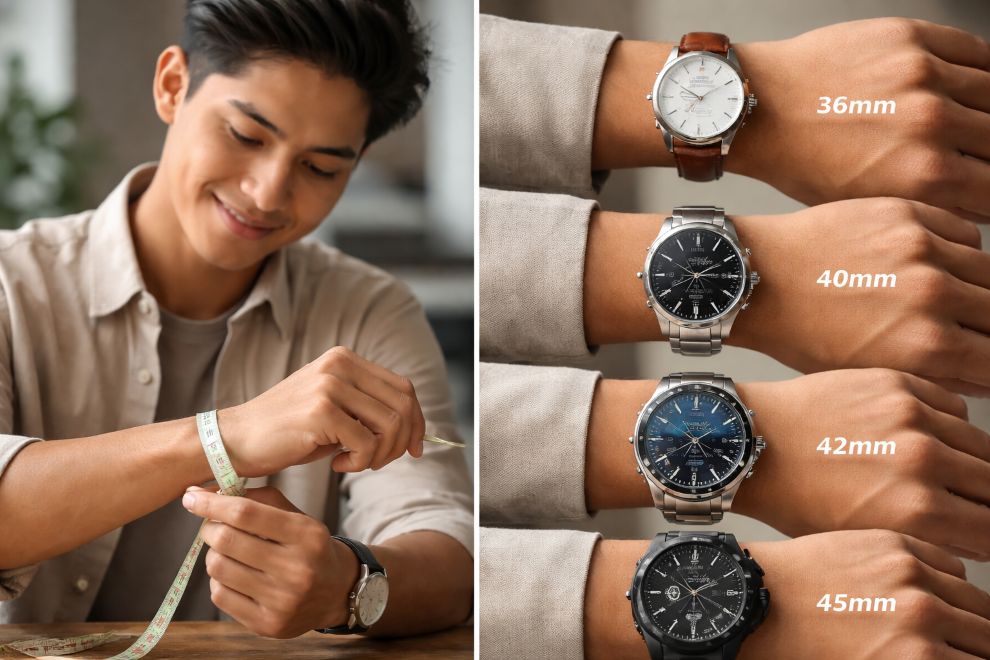ukuran diameter jam tangan pria
